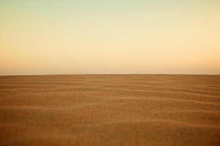 пустыня, поле, Горячие, небо, песок пустыни, пейзаж, Природа
