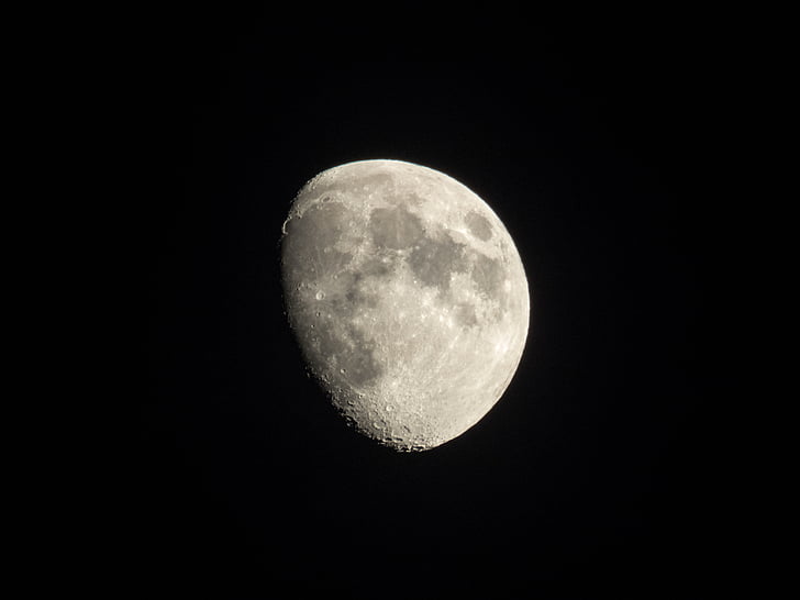 photo, moon, dark, night, sky, astronomy, moon surface