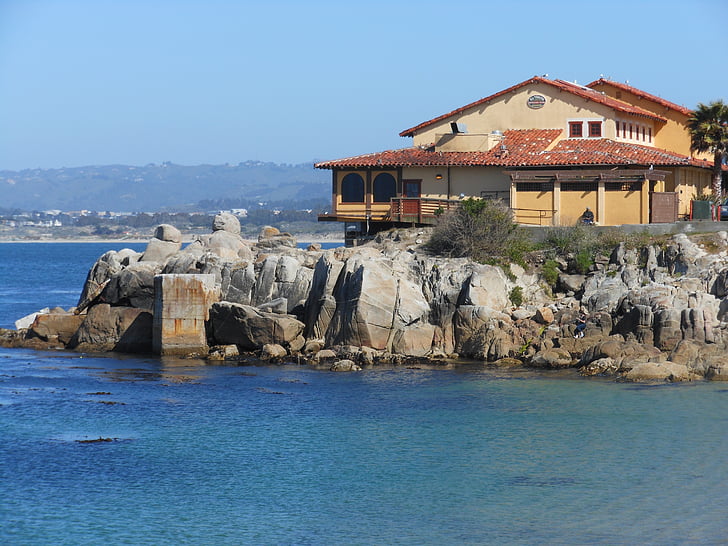 Casa, Hotel, Lodge, plajă, California, Santa monica, Pier