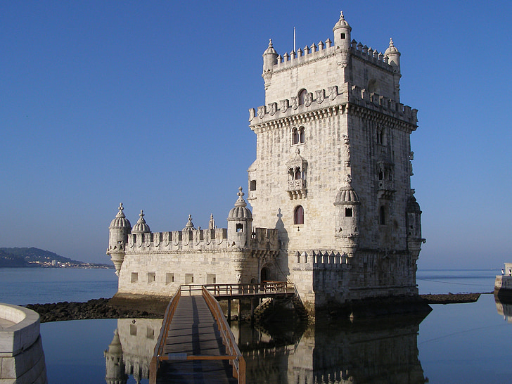 Belem, Tower, Lisboa, Lissabonin, Portugali, vetovoima, Maamerkki