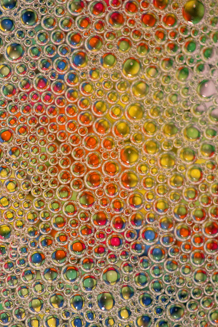 Bubbles, Makro, abstrakt, Flüssigkeit, Reflexionen, künstlerische, schwimmende