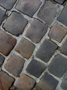 textura, disseny, patró, superfície, pedra, carreró, a peu