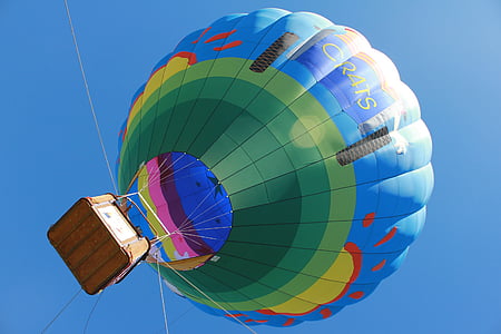 Ballongflygning, ballong, Temecula, Festival, levande, färgglada, luftballong