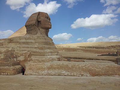 Egypt, Sphinx, Giza, Desert, kameň, História, pyramída