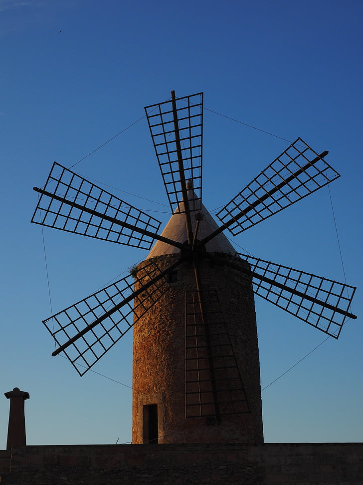 Windmill, Mallorca, Mill, vindkraft, Wing, vindkraft, tornet