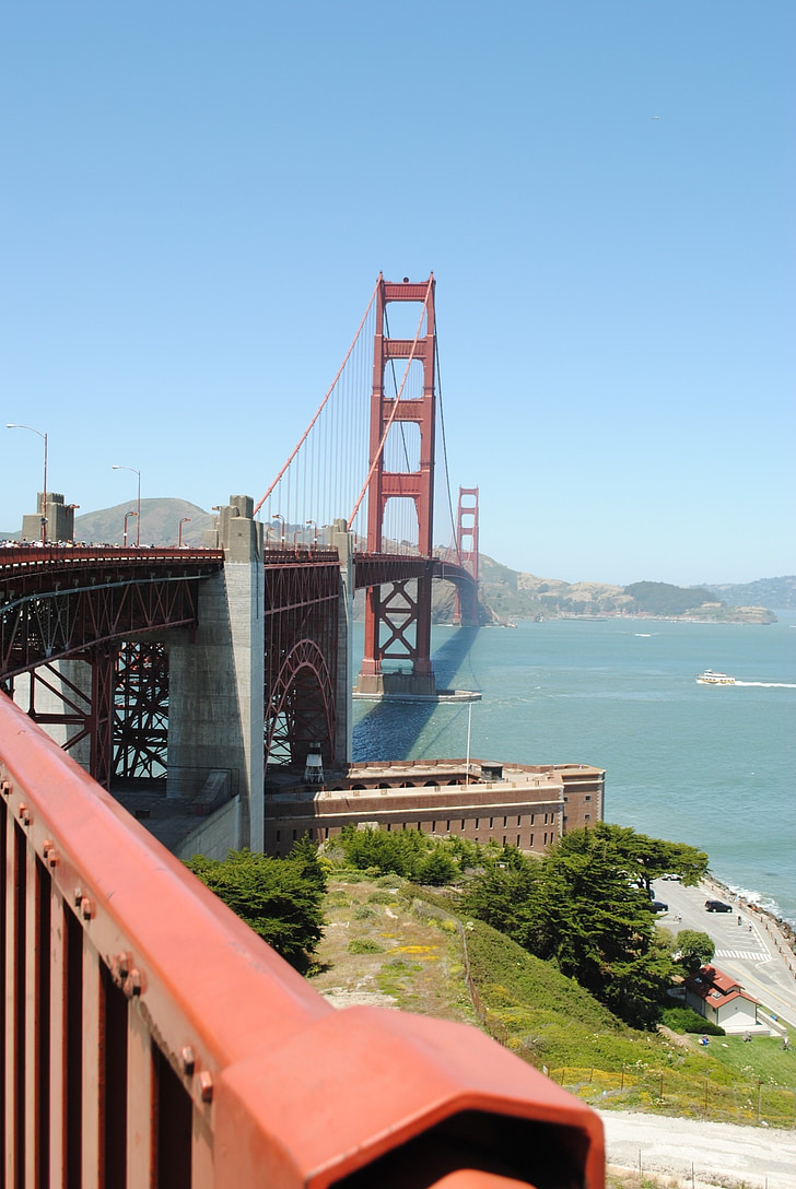 Golden gate, híd, San francisco, San francisco-öböl, California, víz, Landmark