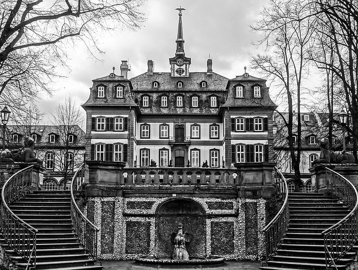 Istana bolongaro, maksimum, Frankfurt, Hesse, Jerman, Istana, Taman