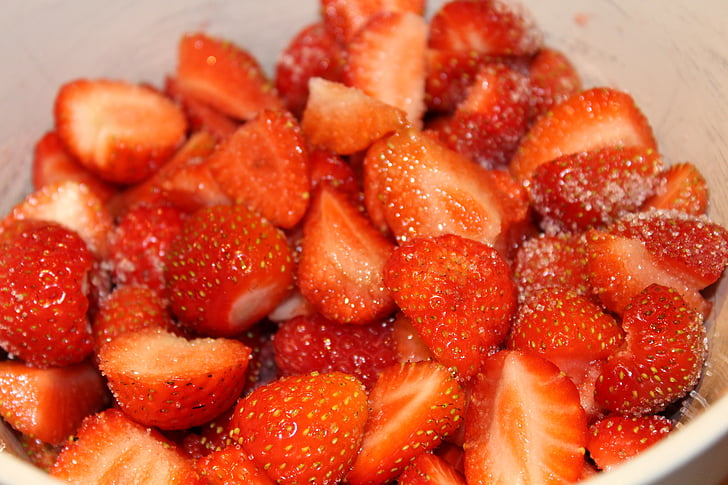 maasikas, maasikad, toidu, punane, puu, marja, Armas