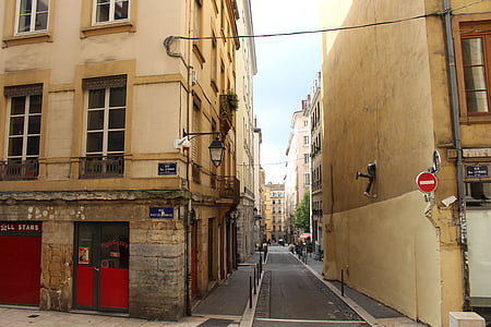 Lyon, Frankrijk, oude stad, het platform, stad, historisch, gebouw