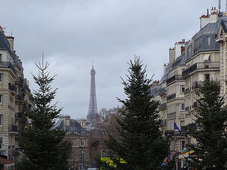 weergave, van, Parijs, toren, Eiffel