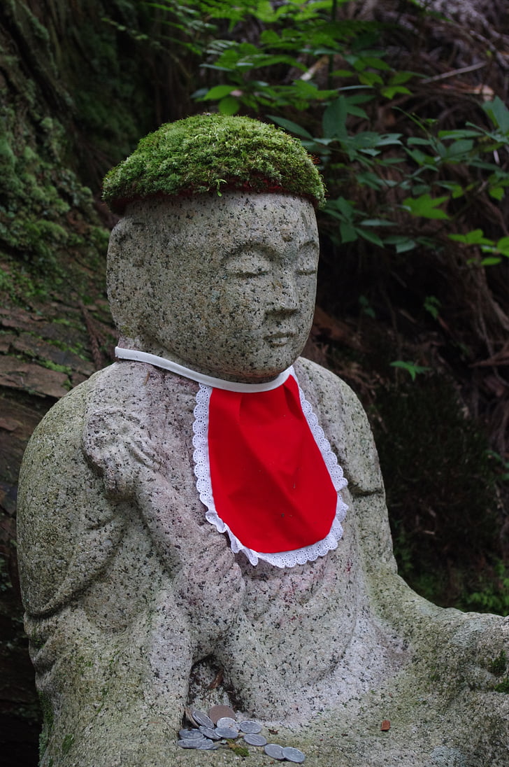 Jizo staty, Mount koya, skogen, Japan, Koyasan, buddhismen, Osaka