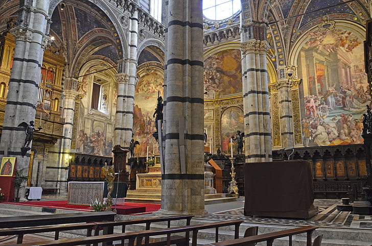 Siena, Katedra, Włochy, Architektura, Toskania, religia