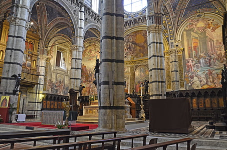 Sienne, la cathédrale, Italie, architecture, Toscane, religion