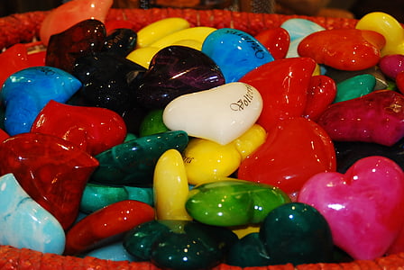 pedras preciosas, cores, arte, colorido, decorado, multi colorido, doces