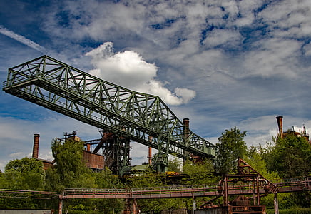 Duisburg, stålverket, fabrikk, industri, gamle, arkitektur, tungindustri