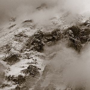 βουνά, βουνό, Ελβετία, αλπική, χιόνι, ομίχλη, Χειμώνας