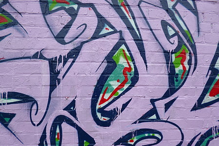Graffiti, modello, arte, pittura, colorato, parete, arte di strada