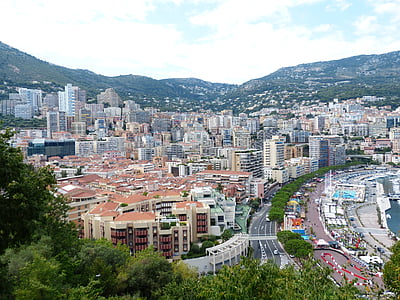 mesto, nebotičnikov, Monako, pogledom na mesto, Kneževina Monako, Kneževina, mestna država