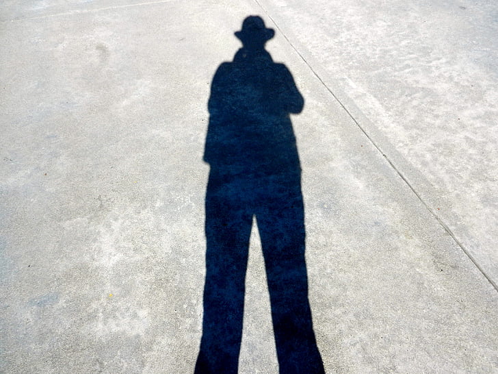 sombra, incógnito, anônimo, macho, chapéu