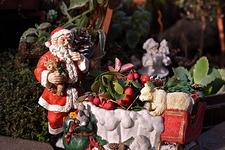 santa claus, sleigh, sled, christmas, holiday, xmas, winter