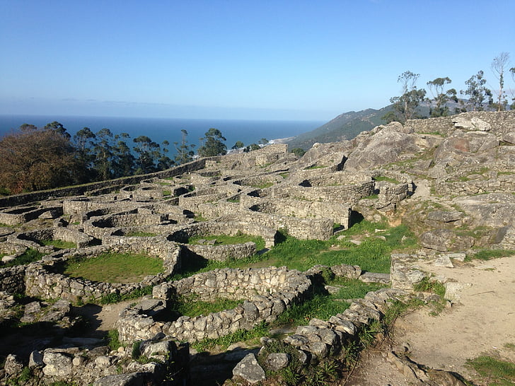 ruïnes, Keltische, Galicië, de guard