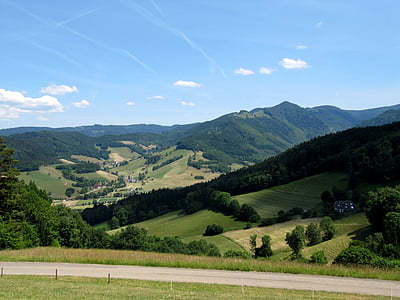 Schwarzwald, dalen, höga åsen, landskap, idyll, naturen, Mountain