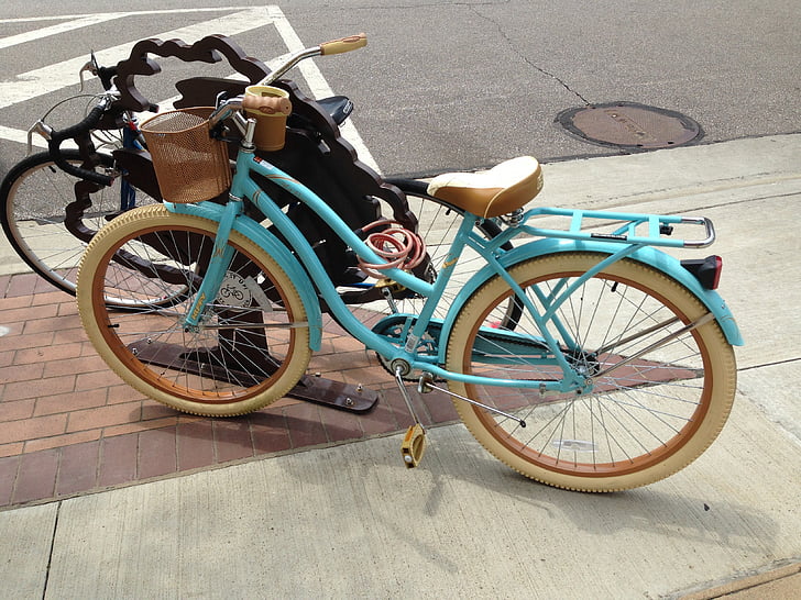 velosipēds, zila, velosipēdu, cikls, velosipēdists, izjādes velosipēds, riteņbraukšanas