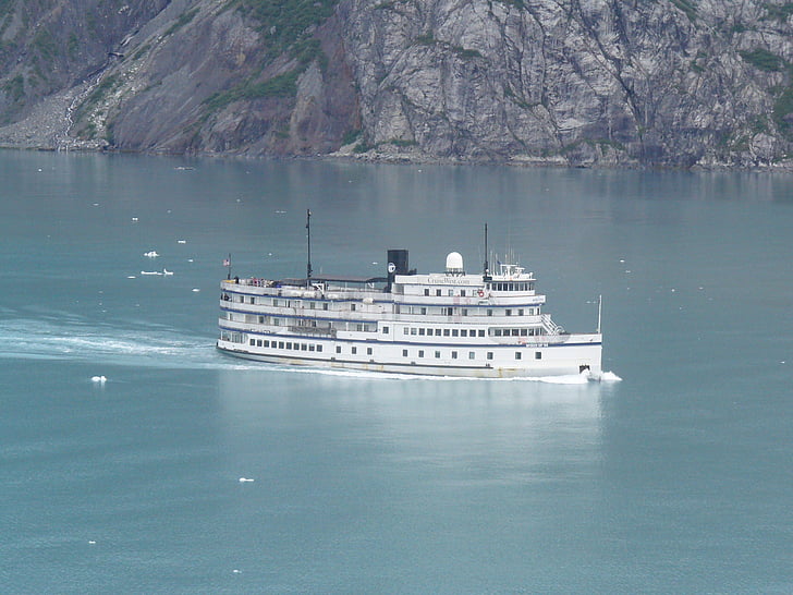 Glacier bay, Alaska, cu feribotul, vas de croaziera, navă de pasageri, turism, navă marine