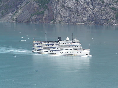 ledenik bay, Alaska, trajekt, potniška ladja, potniška ladja, potovanja, Navtična plovila