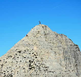 Cumbre de, Arriba, escalada, escalador, Carega, senderismo, Veneto