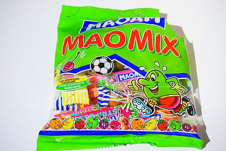 bag, candy bag, maoam, open, touched on, chewy candy, maomix