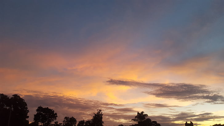 sunset, sky, cloud