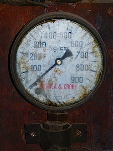 Manometer, Indikator, Druck, alt, Jahrgang, Uhr, Instrument