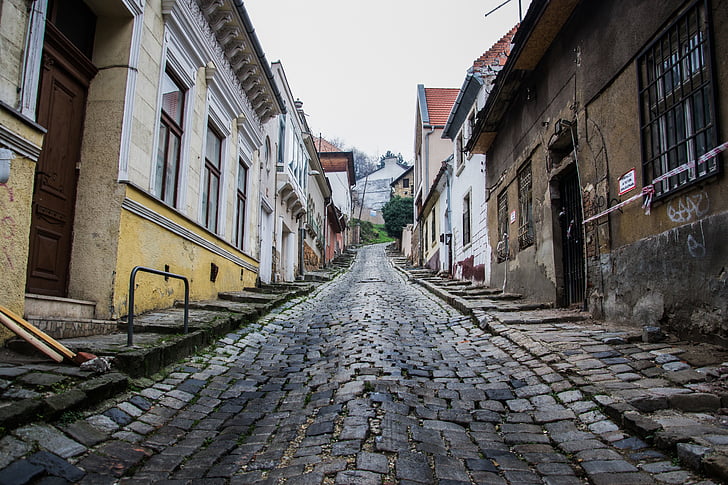 road, paving stones, cobblestones, ground, old town, alley, historically