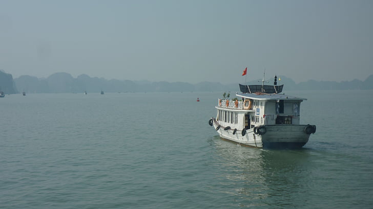 vegades, Badia de Halong, Vietnam, vaixell nàutica, transport, Àsia, l'aigua