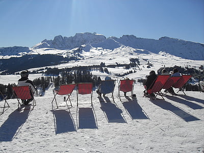 skipanorama, 山风景, 休息, 滑雪, 视图, 滑雪场, 景观