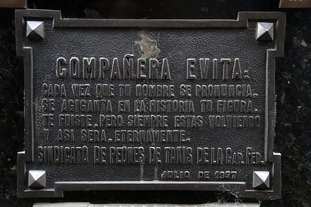 Eva perón, temető, Buenos aires, emlékmű, temető, Argentína, Recoleta
