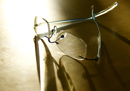ochelari, lentile, sticlă, ochelari de vedere, lentilă, tabel, lemn