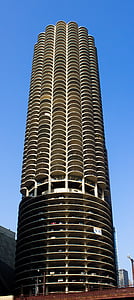 resor, Chicago, byggnad, USA
