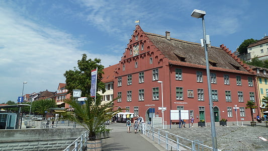 Meersburg, Konstanz Gölü, bağlantı noktası, eski şehir, fachwerkhäuser, romantik