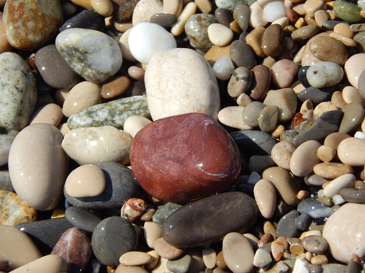 Sassi, akmenys, akmenėlių paplūdimys, akmenukas, Rokas - objekto, akmuo - objekto, paplūdimys