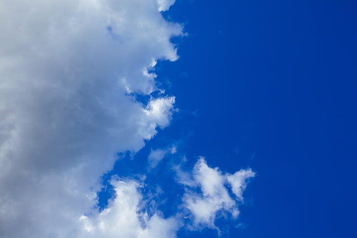 nublado, azul, céu, nuvens, nuvem - céu, planos de fundo, cloudscape