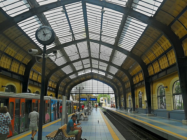 la gare, Terminal Server, station du Pirée, Grèce, transport, train, chemin de fer