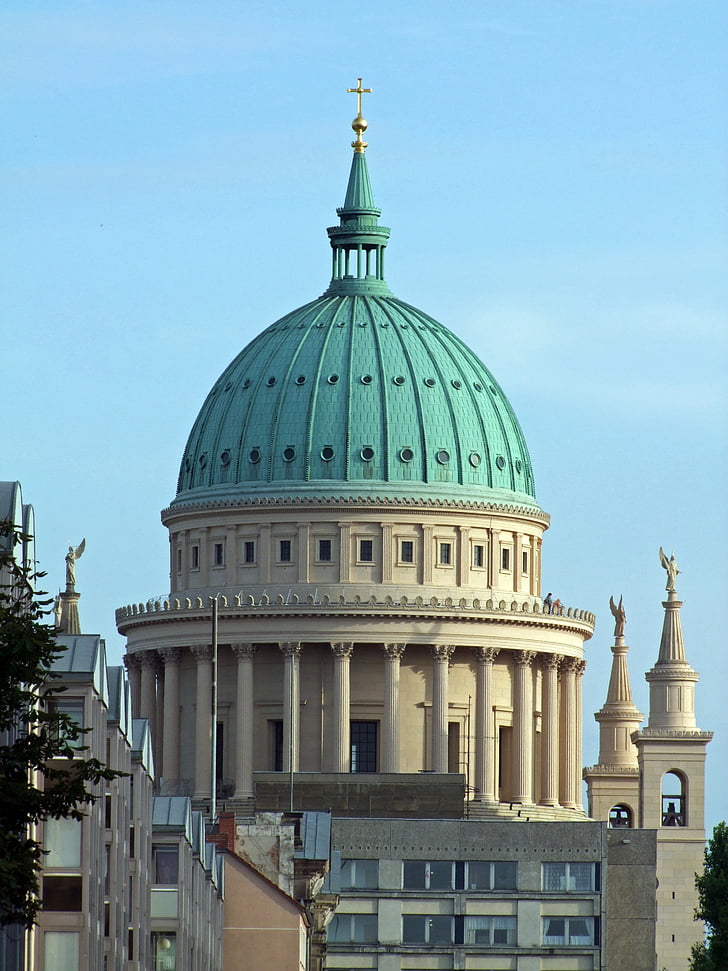 Architektūra, pastatas, Nikolajus bažnyčia, Potsdamas, religija, kupolas