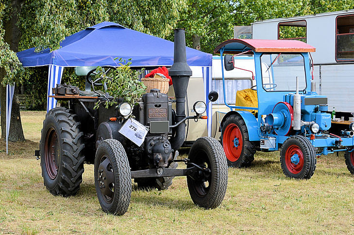 lanz บูลด็อก, รถแทรกเตอร์, เก่า, ในอดีต, รถแทรกเตอร์เก่า, oldtimer, เครื่องจักรเกษตร