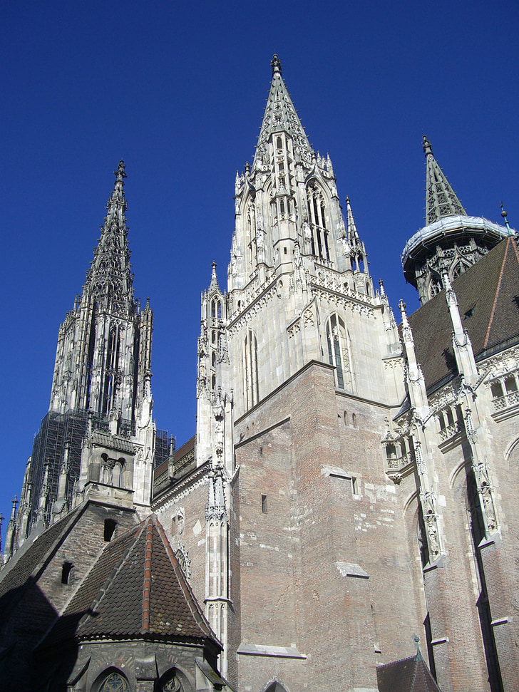 Katedrála Ulm, budova, kostel, Gotická, Architektura, kostelní věž, věž