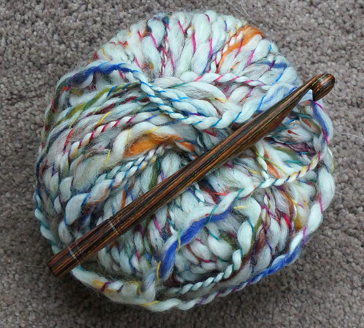 yarn, variegated, crochet, bulky, craft, handmade, fiber arts