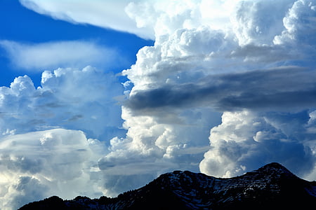 đỉnh núi, bầu trời, đám mây, mây tích, Thiên nhiên, thời tiết, tâm trạng thời tiết