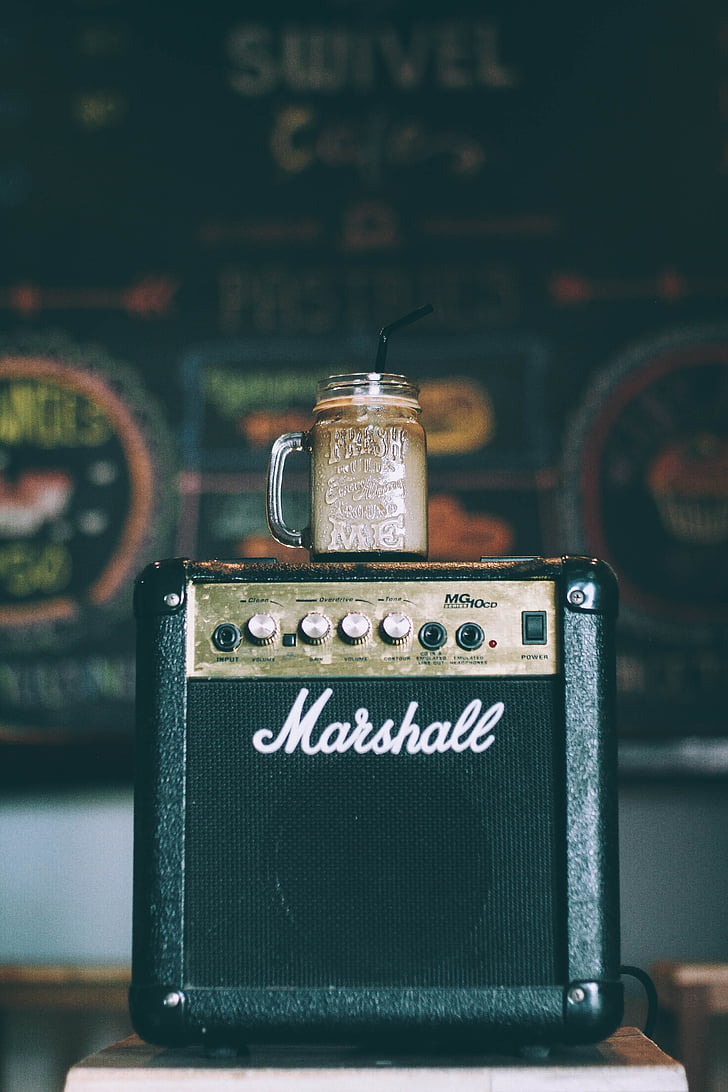 amplificador, marca, clássico, contêiner, bebida, Marshall, velho