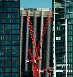 Frankfurt, Baukran, Crane, construire, gratte-ciel, grues, travaux de construction